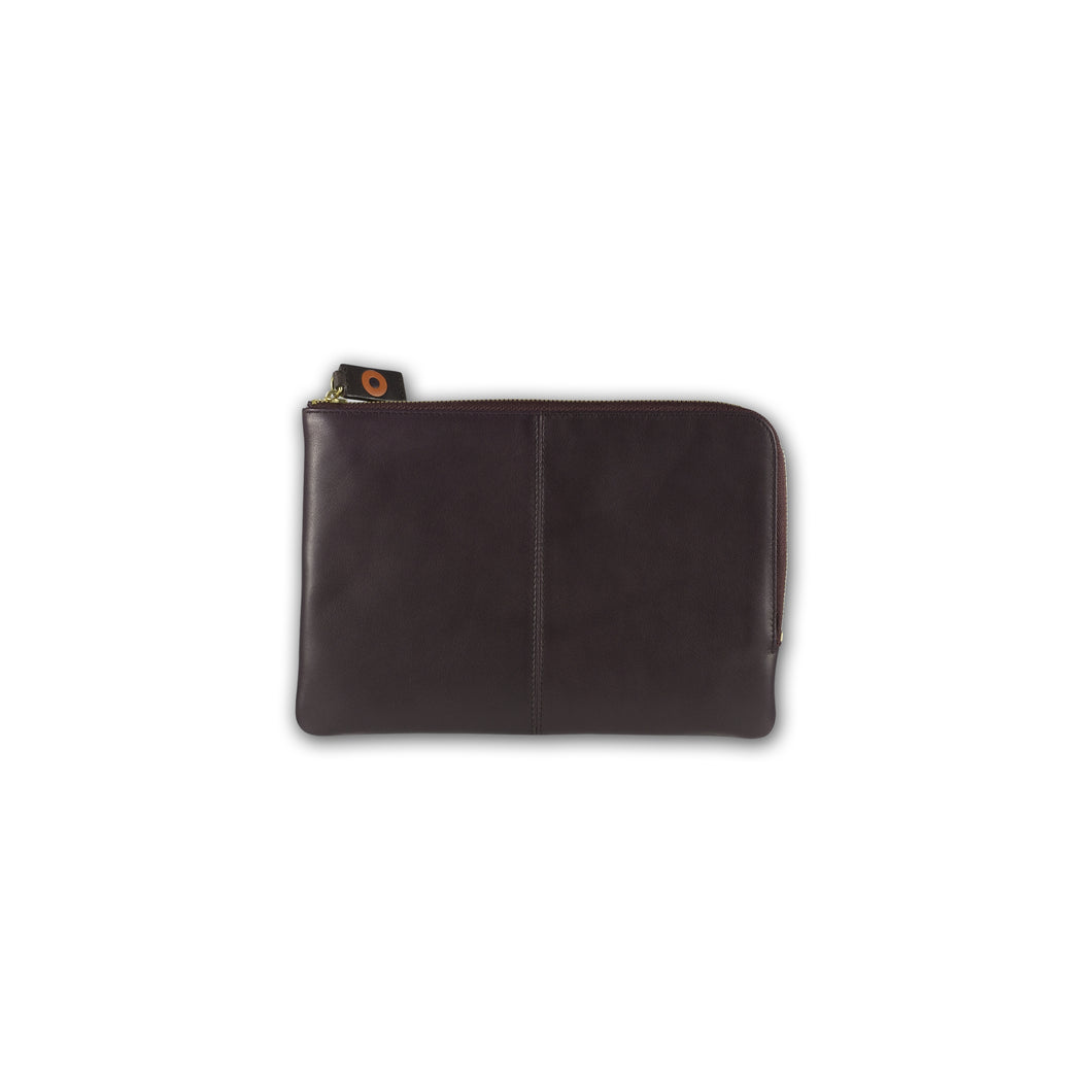 Plum mini zip pouch